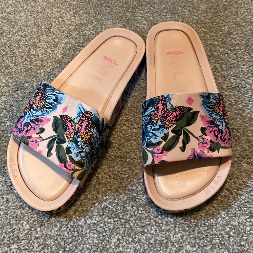 Melissa MLSA floral beach pool slides
